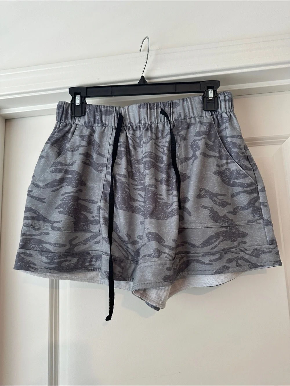 Gray Camo Women’s Drawstring Shorts